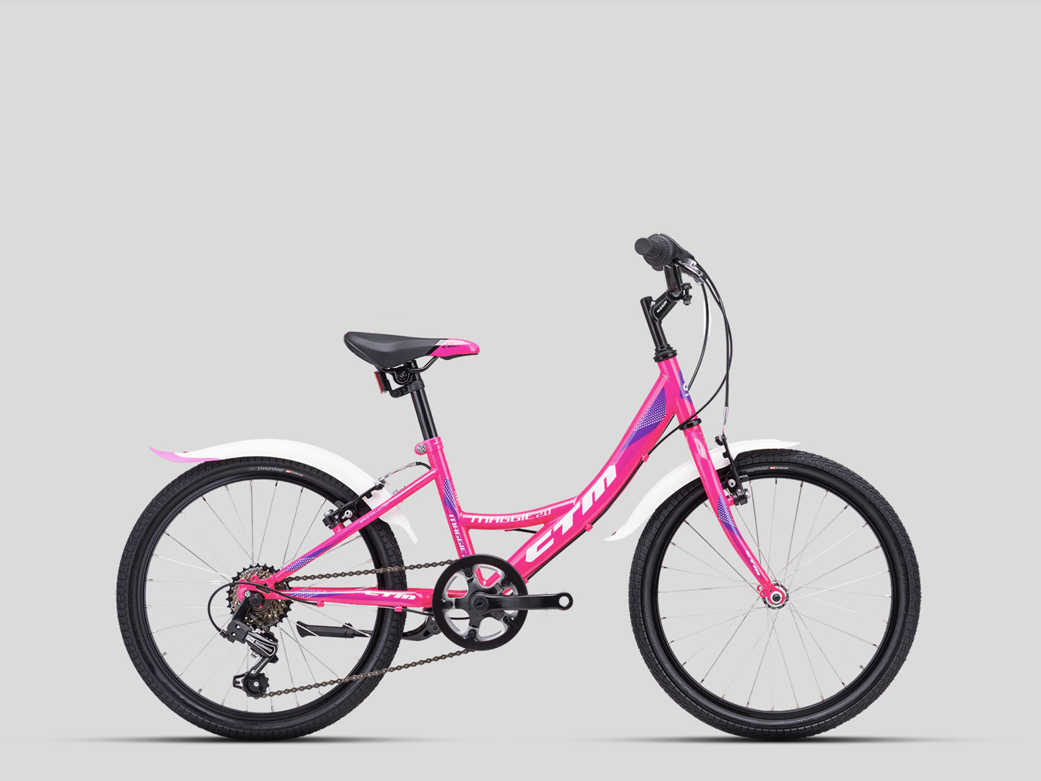 Bērnu velosipēds CTM Maggie 2.0 rozā lillā 20 collu velosipēds